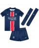 Günstige Paris Saint-Germain Joao Neves #87 Heimtrikotsatz Kinder 2024-25 Kurzarm (+ Kurze Hosen)